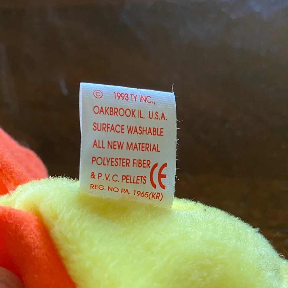 Collectible P.V.C Beanie Baby- Quackers
